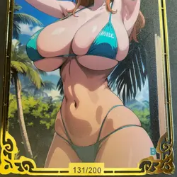 Goddess Story Gold METAL Card - Serial Number #/200 - Nami Bikini - Double Sided - Image 2