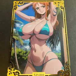 Goddess Story Gold METAL Card - Serial Number #/200 - Nami Bikini - Double Sided - Image 4