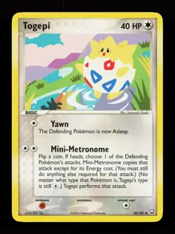 Togepi 50/109 Uncommon Non Holo Team Rocket Returns Pokemon Card - Image 1