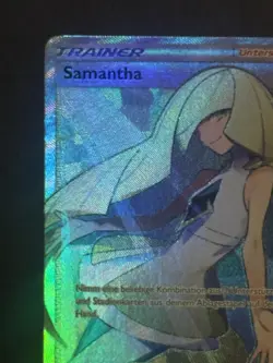 Pokemon Karte - Samantha (110/111) Aufziehen der Sturmrote / Full-Art HOLO DE NM - Image 2