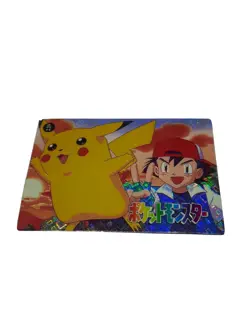 Japanese Prism 1996 Bandai Pokemon Card Pikachu & Ash (F) #220/Charizard #222 NM - Image 1