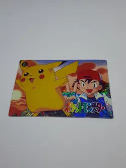 Japanese Prism 1996 Bandai Pokemon Card Pikachu & Ash (F) #220/Charizard #222 NM - Image 2
