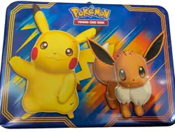 Pokemon Collectors Chest Tin Autumn 2018 Pikachu/Eevee And Mini Binder - Image 2