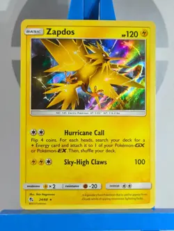 Zapdos 24/68 Holo Rare - Sun & Moon: Hidden Fates - Pokemon TCG - Image 4