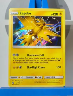 Zapdos 24/68 Holo Rare - Sun & Moon: Hidden Fates - Pokemon TCG - Image 5