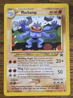 Pokemon Wotc Black Star Promo # 43 Machamp *nice looking card check pictures* - Image 1