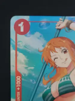 ONE PIECE Card Game CCG OP01-016 PRE-ERRATA NAMI ALT ART RAW ALPHA 1st Wave - Image 2