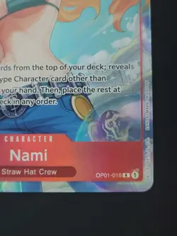 ONE PIECE Card Game CCG OP01-016 PRE-ERRATA NAMI ALT ART RAW ALPHA 1st Wave - Image 4