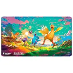 Final Fantasy Running Chocobos Holo Stitched edge PLAY MAT PLAYMAT ULTRA PRO MTG - Image 1