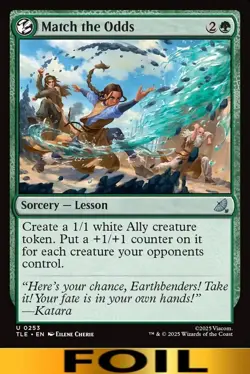 1x - Match the Odds - FOIL #253 (Lesson) - Avatar: Eternal - CUC NM MTG - Image 1