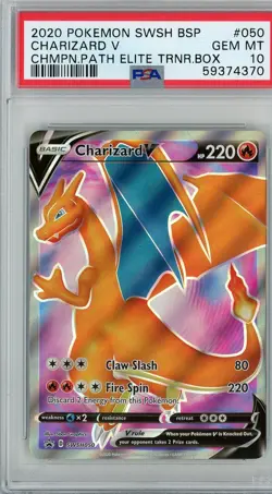 2020 Pokemon SWSH Black Star Promos Charizard V #SWSH050 Gem Mint PSA 10 - Image 1