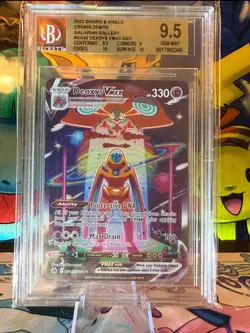 Pokemon TCG Deoxys VMAX GG45 Crown Zenith Galarian Gallery GG BGS 9.5 GEM MINT - Image 1