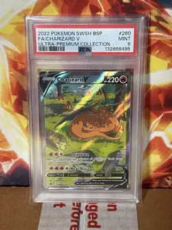 2022 Pokemon SWSH Black Star Promo Charizard V #260 FA UPC PSA 9 MINT - Image 1