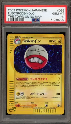 Pokemon Electrode The Town on No Map Unlimited Japanese Holo Rare #036 PSA 10 - Image 1