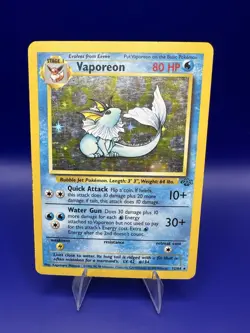 Pokemon TCG Vaporeon 12/64 Jungle Holo Rare Unlimited 1999 WOTC - Image 1