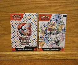 151 & Prismatic Evolutions Pokemon TCG Booster Bundle New Factory Sealed Lot X 2 - Image 1