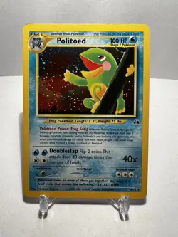 Politoed Holo Rare 8/75 - Pokemon - Neo Discovery Unlimited Swirl NM / LP - Image 1
