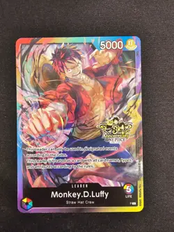 PROMO 3rd Anniversary Rainbow Monkey D Luffy Leader (Non-Foil) One Piece Card - Image 1