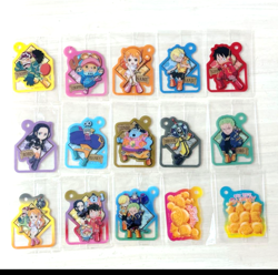 PREORDER Complete Set of 15 One Piece Gummy Mini Plastic Cards Nami Nico Robin - Image 1