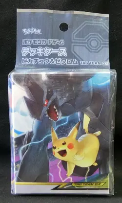 Pokemon Card Sun Moon Official Deck Case Pikachu and Zekrom Tag Team GX Japanese - Image 1