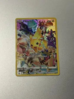 Pokemon Pikachu TCG Full Art Secret Rare Holo Card 160/159 Crown Zenith - Image 1