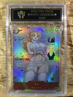 NAMI One Piece Waifu Goddess Manga Card CUSTOM MADE Black label - Image 3