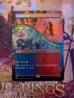 MTG Shivan Reef (Borderless) Dominaria United Foil NM - Image 1