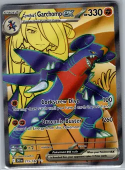 Cynthia's Garchomp ex - 215/182 SV10: Destined Rivals - Pokemon Card - NM - Image 1