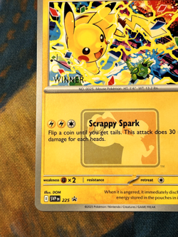 Pokemon TCG - Pikachu SVP 225 Winner World Championship Promo VLP-NM - Image 5