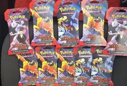 10 Pack Lot Of Pokemon Destined Rivals Sleeved Booster Packs - Image 1