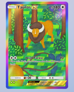 Tauros Rainbow Rare 2⭐, Pokemon TCG Pocket, Mega-Rising, English - Image 1