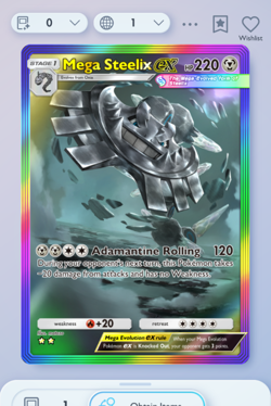 Pokemon TCG POCKET - Mega Steelix Rainbow Rare 2⭐, Crimson Blaze, English - Image 1