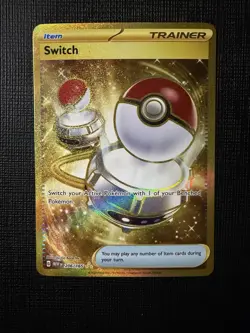 Pokemon 151 English Gold Switch Secret Rare 206/165 NM TCG - Image 1