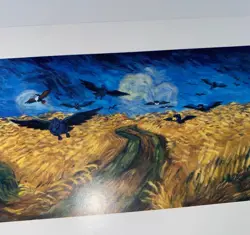 Van Gogh x pokemon center Corviknight Murkrow Japan museum postcard new - Image 2
