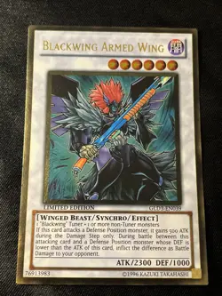 Yu-Gi-Oh! TCG Blackwing Armed Wing GLD3-EN039 LIMITED ENGLISH LP - Image 1
