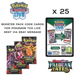 25 Pokemon TCG Live Code Cards - Paldean Fates - Digital Delivery via eBay M - Image 1