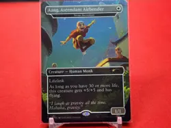 🌟 Aang Ascendant Airbender Serra Ascendant RAINBOW 🌈 FOIL MTG Secret Lair 🌟NM - Image 1