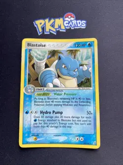 Pokemon TCG Blastoise Crystal Guardians 14/100 Holo Rare MP. - Image 1