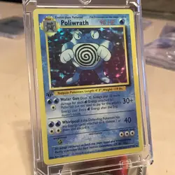 Pokemon Custom 1st Edition FANART 1999 poliwrath poliwhirl poliwag Base x3 - Image 4