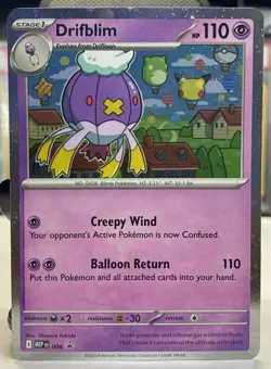 Pokemon TCG card Drifblim 006 Mega Evolution Cosmos Black Star Promo Near Mint - Image 2
