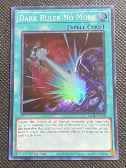 YuGiOh! - Dark Ruler No More RA01-EN060 Super Rare 1st Edition Near Mint - Image 1
