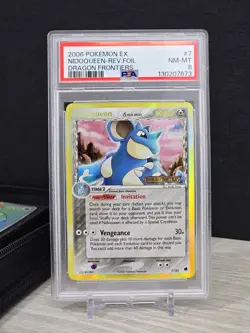 Pokemon Card Nidoqueen EX Dragon Frontiers 7/101 Reverse Holo Stamped PSA 8 NM - Image 3