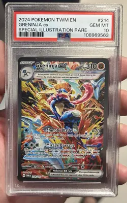 Pokemon TCG Greninja EX Twilight Masquerade Card 198/167 PSA 10🔥🔥🔥 - Image 1