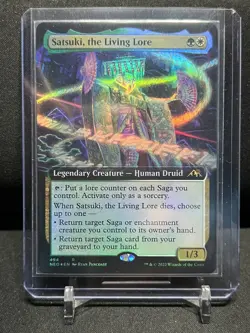 Satsuki, the Living Lore - Extended Art Foil - Magic MTG 2022 Neon Dynasty LP - Image 1