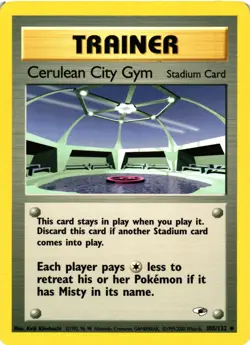 Pokemon Card Gym Heroes Cerulean City Gym 108/132 LP - Image 1