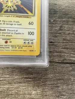Zapdos - 1999 - 16/102 - PSA 9 - Pokemon Game - Holo - Image 4