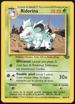 Carte Pokemon Nidorina 40/64 Jungle Francais - Image 1