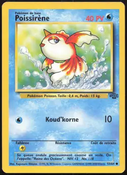 Carte Pokemon Poissirene 53/64 Jungle Francais - Image 1