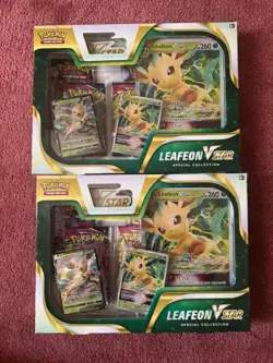Pokemon TCG Leafeon VSTAR Special Collection Box x2 - New & Sealed - Image 1