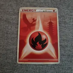 Japanese LEGEND Ho-Oh Fire Energy HGSS Promo Pokemon Card 2009 LP-EX - Image 1